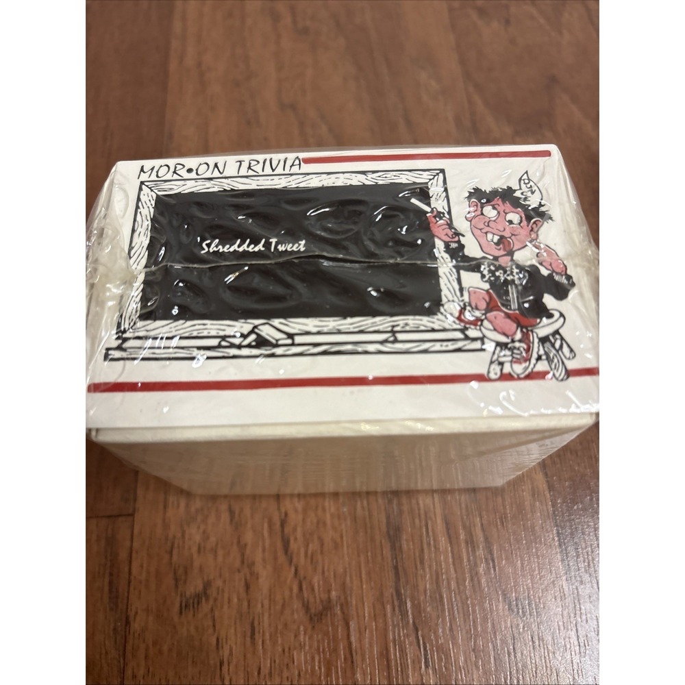 Vintage Sealed Moron Trivia Cards Fun Novelty Family Card Quiz Game (1986) - Picture 2 of 4